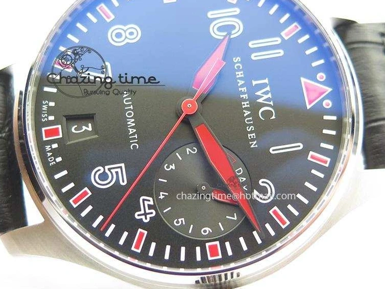 MIROTIME 0428 RelaxedFit Big Pilot Real PR IW500435 “Muhammad Ali” ZF Best Edition On Black Leather Strap A 7295